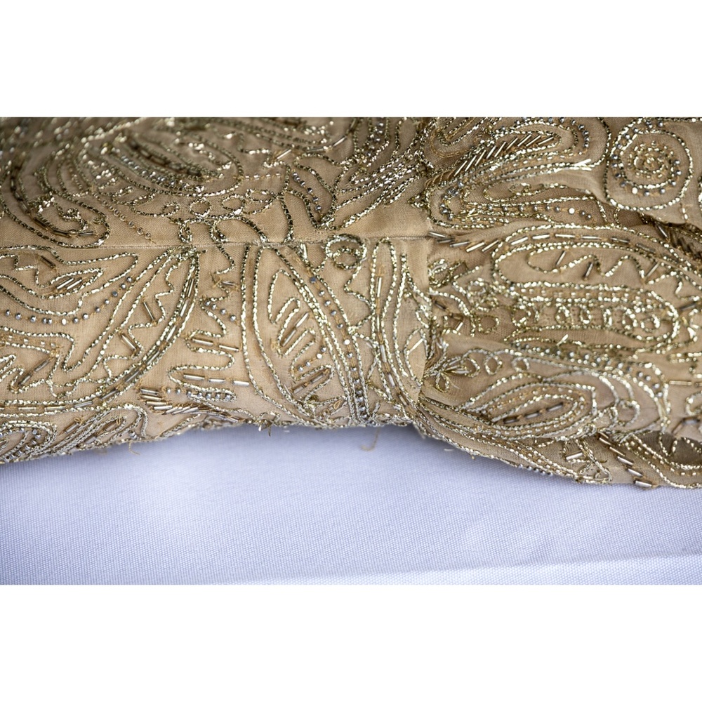 Champagne embellished Oscar de la Renta dress - Picture 6 of 10
